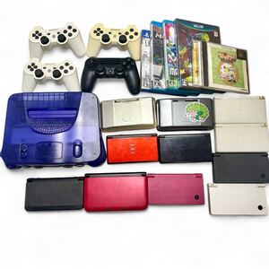 1円〜 ゲーム機 周辺機器 ジャンク 大量まとめ Dsi New3DS 3DSLL Dualshock4 DS lite i 初代DS ニンテンドー64 ミッドナイト SONY Nintendo