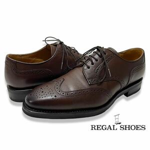 正規品 REGAL リーガル A23A7895 メダリオン ウィングチップ レザー ドレス shoes レースアップ シューズ 日本製 24 ブラウン メンズ