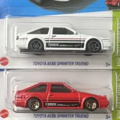 ホットウィール　アメリカ版　トヨタ AE86 スプリンター トレノ　2台セット