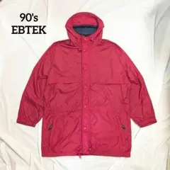 【Eddie Bauer】希少90sEBTEKロングマウンテンパーカー　レッド系