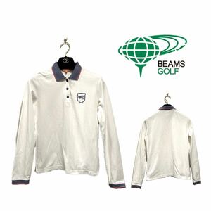 【BEAMS GOLF】ロゴ刺繍ポロシャツ　Mサイズ【日本製】 キャロウェイ パーリーゲイツ　ゴルフウェア