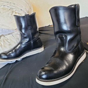 REDWING レッドウィング 8169 ペコス ブーツ PECOS boots 皮革 leather 米国製 shoesシューズ black ブラック 黒 made in USA 靴 25㎝ 現行