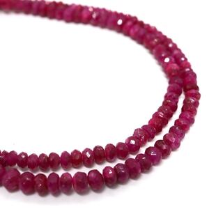 1円〜!!《K18 天然ルビーネックレス》F 約11.2g 約40.0cm ruby necklace jewelry ジュエリー 18金 DC5/EA5 E434