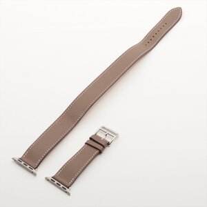 ■ 1円 ～ 正規 中古 参定8.2万■ エルメス HERMES ■ アップルウォッチ ドゥブルトゥール アトラージュ 38mm ■ レザー エトゥープ グレー