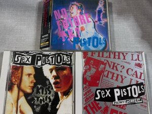 SEX PISTOLSセックスピストルズ BEST&LIVE&オリジナルアルバムCD3枚セット KISS THIS/FILTHY LUCRE LIVE/俺たちに明日はない!!