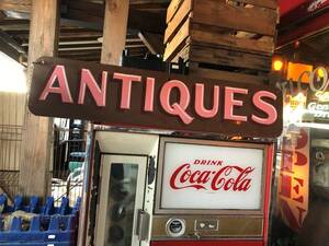 即決価格 50s ビンテージ Antiques アンティーク サイン ハンドペイント 看板 アメリカン カフェバー ダイナー ガレージ ジャンクガーデン