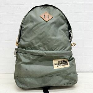 1450◎ THE NORTH FACE ザ ノースフェイス バッグ 鞄 リュックサック バックパック ファスナー カジュアル カーキ メンズ