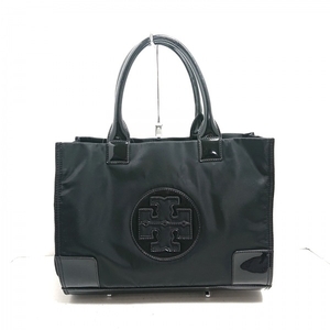 トリーバーチ TORY BURCH トートバッグ - ナイロン×エナメル（レザー） 黒 バッグ