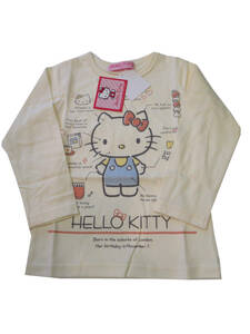 キッズ 子ども服 女の子 ハローキティ Hello Kitty 長袖Tシャツ サービス品 クリーム 130cm（A柄）