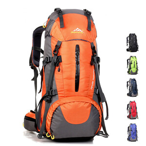 上質　アウトドア バック 登山リュック 45+5L 大容量 リュックサック 旅行 登山用バッグ ハイキングバッグ 防水 色選択可 新品 オレンジ　
