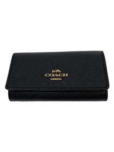 COACH◆キーケース/-/BLK/無地/レディース