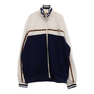 GUCCI グッチ Polyester Sweatshirt ジップアップ トラッカージャケット ホワイト/ブルー 692125 XJD7N