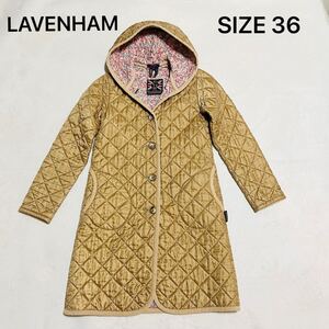 【極美品】LAVENHAM LIBERTY ラベンハム リバティキルティングコート 花柄 ロング丈 サイズ36 