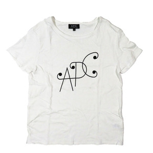 アーペーセー A.P.C. Klee T-Shirt ロゴ プリント Tシャツ カットソー 半袖 クルーネック トップス 白 ホワイト S レディース