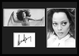 10種類!Diana Ross/ダイアナ・ロス/サインプリント&証明書付きフレーム/BW/モノクロ/ディスプレイ (7-3W)