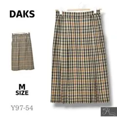 ★美品★ DAKS スカート 膝丈 フレアスカート ウールスカート チェック柄