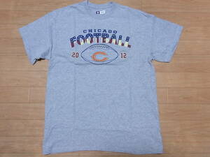 即決!USA古着●NFL★シカゴCHICAGO FOOTBALL★ロゴデザインTシャツ灰★アメフト！