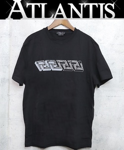 【広尾店】美品 ヴェルサーチ VERSACE Tシャツ 黒 sizeM 【14751】