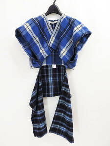 1983 COMME des GARCONS WOOL PLAID TOP JACKET VINTAGE 80s コムデギャルソン ウール チェック 変形 トップ ジャケット ビンテージ 83AW