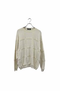 Made in ITALY Salvatore Ferragamo silk sweater サルヴァトーレフェラガモ 長袖セーター オフホワイト サイズM シルク混 ヴィンテージ 6