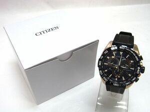 1000円スタート 腕時計 CITIZEN シチズン プロマスター E660-R013726 クロノグラフ エコドライブ 電波ソーラー 青文字盤 デイト WHO K①963