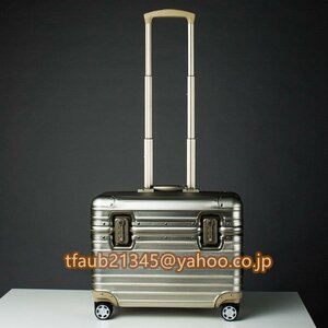 アルミスーツケース 22インチ チタンゴールド 小型 アルミトランク 旅行用品 TSAロック キャリーケース キャリーバッグ