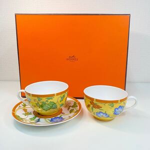 1円〜 1F HERMES カップ ソーサー セット エルメス 食器 ティーカップ 箱付 ラグジュアリー パーティーシーン ハイブランド 高級感 97