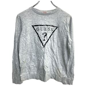 GUESS プリントスウェット Sサイズくらい ゲス レディース グレー 古着卸 アメリカ仕入 t2406-3109