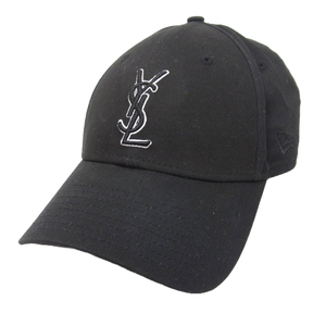 SAINT LAURENT サンローラン New Era ニューエラ YSL モノグラム キャップ ブラック系【中古】