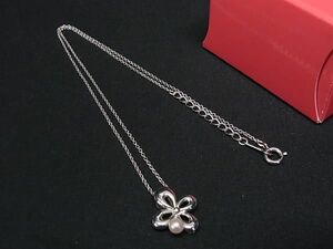 1円 ■極美品■ TASAKI タサキ 本真珠 アコヤ真珠 パール 約4mm ネックレス ペンダント アクセサリー レディース シルバー系 AX7279