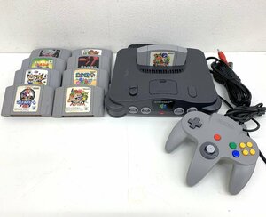 秦野店【現状品】11-39 任天堂 NINTENDO 64 まとめ売り 本体 NUS-001/コントローラー NUS-005/ソフト 9点 通電確認済み