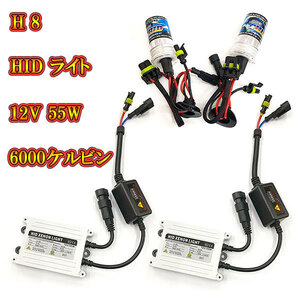 自動車用 HIDキット ヘッドライト HIDランプ 12V 55W 6000K H8 送料無料