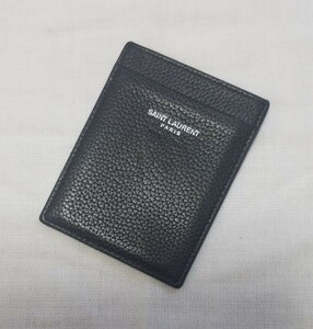 【美品】１円スタート　SAINT LAURENT　サンローラン　 カードケース パスケース　 黒　ブラック