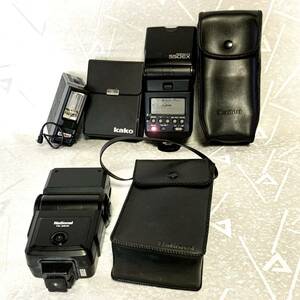 通電確認OK【Canon/キャノン、National/ナショナル、kako】ストロボ まとめ 3個セット 550EX、kakonet S、PE-250S