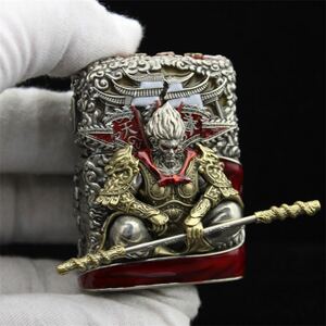 1円 定価19.8万 夜光 黒神話 悟空 Zippo 真鍮製 ライター ジッポー 立体感 オイルライター 新品 喫煙グッズ 