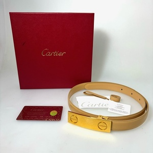 【Cartier】カルティエ ベルト ラブコレクション ベージュ ゴールド金具