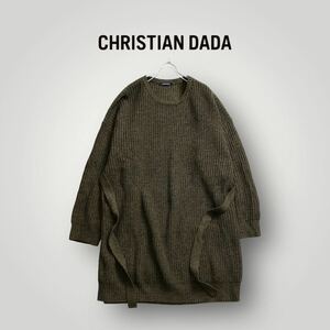 [美品] オーバーサイズ CHRISTIAN DADA クリスチャンダダ / Melino Wool Long Knit Sweater グリーン 46