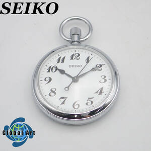 え06326/SEIKO セイコー/クオーツ/懐中時計/オープンフェイス/数字/文字盤 ホワイト/7C11-0010/ジャンク