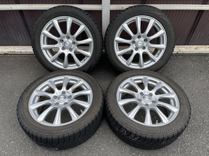 weds ウェッズ JOKER STRAIGHT ジョーカー ストレート 225/50R17 5H PCD114.3 ハブ径73 BS ブリヂストン ブリザック クラウン など 中古品