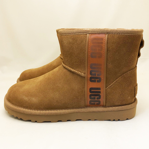 新品 UGG アグ レディースブーツ クラシックミニ サイドロゴⅡ チェスナット 23.0cm