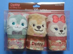 【廃盤】 TDS/東京ディズニーシー★ミニタオル 3枚/Sweet Duffy/Duffy Brings Love/ダッフィー シェリーメイ ジェラトーニ★送料520円～