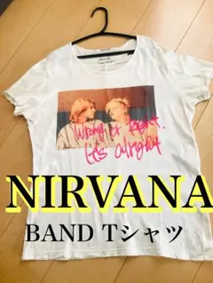 希少NIRVANAバンドTカートコバーン コートニー☆ロックTシャツニルヴァーナ