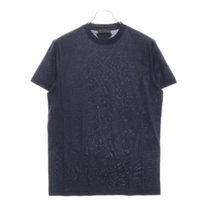 PRADA プラダ Cotton Jersey Tee トライアングルロゴパッチ 半袖Tシャツ ネイビー UJM492 S181 ILK