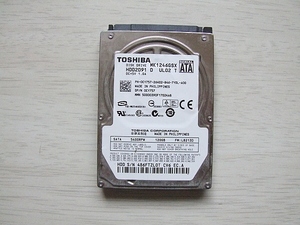 ☆ TOSHIBA MK1246GSX 9.5mm 2.5インチHDD 120ＧＢ（ジャンク） ☆20231009