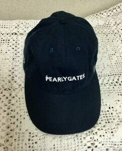 パーリーゲイツ　PEARLYGATES 　キャップ　コットン　ネイビー