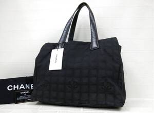 【美品】【激レア】CHANEL★シャネル★ニュートラベルライン★ココマーク★ナイロンカーフレザー★本革★トートバック★ブラック★G金具★