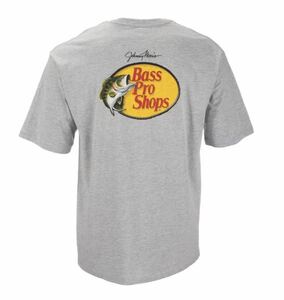 バスプロショップス bass pro shops 半袖 Tシャツ M グレー 新品 日本未発売 海外限定 釣り フィッシング ティーシャツ バスプロ USA