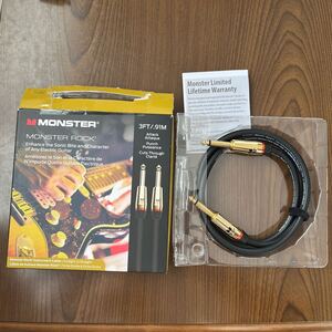 612p1806☆ MONSTER CABLE (モンスターケーブル) 楽器用ケーブル ギターケーブル 長さ 3ft 直X直プラグ M ROCK2-3 600625 