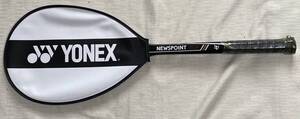 軟式テニスラケット カバー付き YONEX/ヨネックス TS-300 NEWSPOINT 木枠レア品。。日本製/未使用品