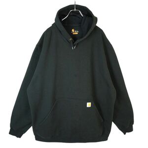 ビッグサイズ?3XL?CarharttカーハートK121プルオーバーパーカーフーディ黒ブラックロゴタグワンポイントoriginalfit40328